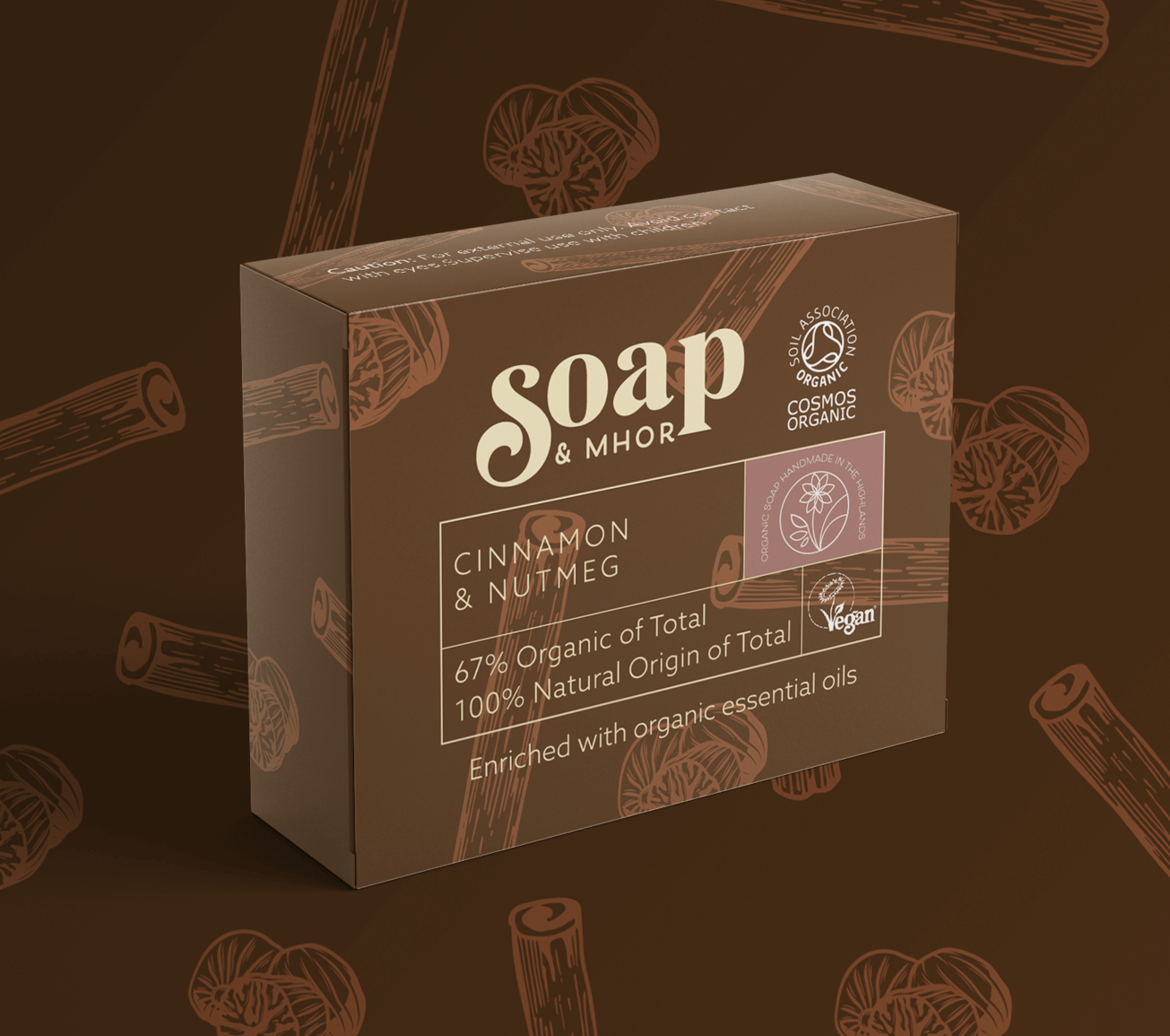 Cinnamon (105g) soap&mhor Handmade soap from the Highlands of Scotland